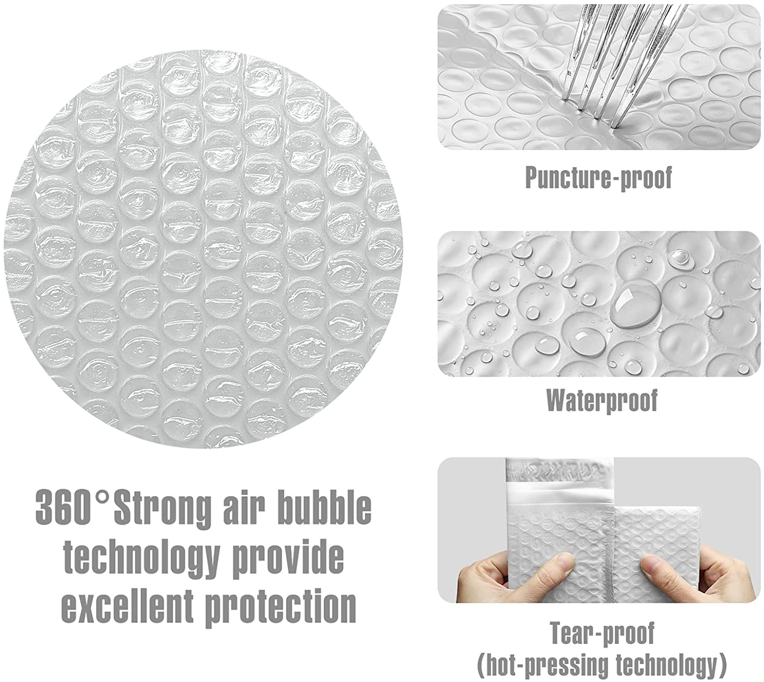 Bubble Courier Bags - Durable Polyethylene Material, Varied Sizes, Versatile Color Options | Cushioned Padding, Easy-to-carry Handles, Multi-purpose Use