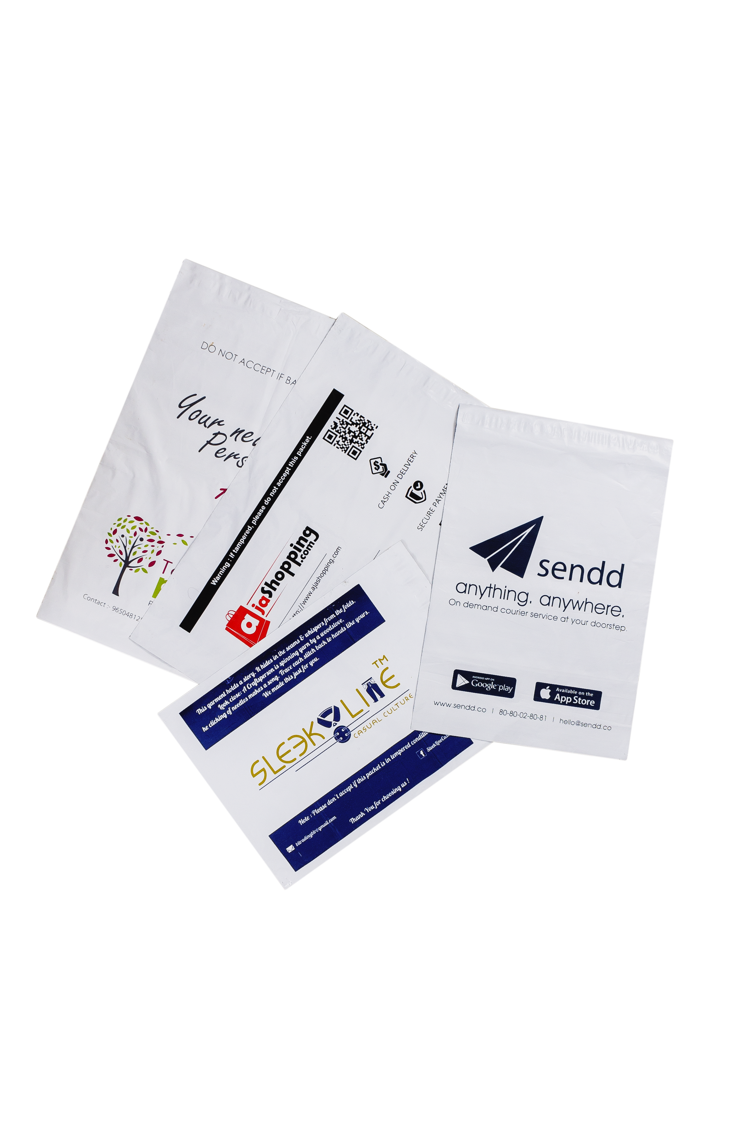 Printed Courier Bag - Hdpe & Ldpe , Custom Sizes From 4.5x10 To 24x26 Inches, Tamper-evident Features, Eco-friendly Options Available