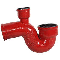 P Trap With Vent - Mild Steel, Round Shape, Red | Ideal For Efficient Drainage Solutions