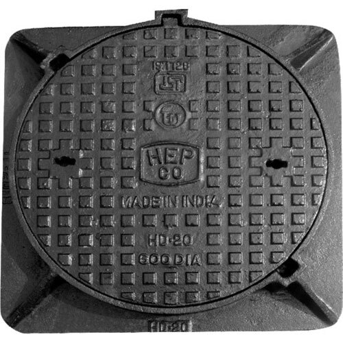 ISI marked circular cover with square frame