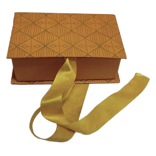 Custom Chocolate Gift Box - High-quality Cardboard, 6x4 Inch Rectangular Size, Elegant Golden Color, Matt Laminated Finish, Personalized Design Options