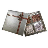 Silver Dry Fruit Box - Shape: Square