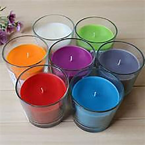 Glass Candles ( Color) - Color: Multicolour