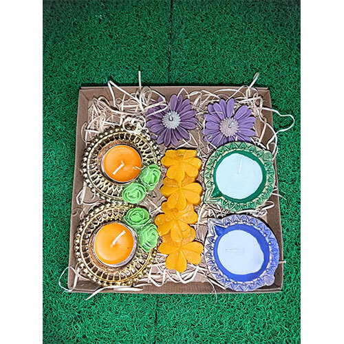Diwali Hamper - Beeswax, Standard Size, Multicolour | Cotton Wick for Home Decoration and Religious Activities