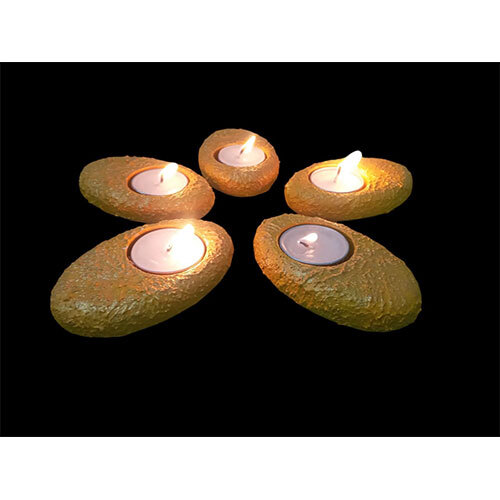 Concrete T- Light Holder - Material: Beeswax