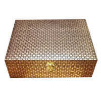 Cardboard Corporate Gift Box - Corrugated Board, 6 X 10 Inches, Golden Color, Glossy Finish, Customizable Style For Corporate Gifting