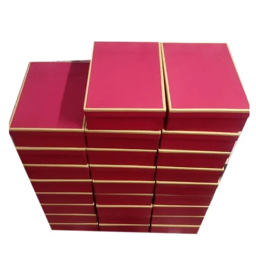 Plain Cardboard Gift Box - High-Quality Corrugated Board, 4x10 Inches, Maroon Matte Finish | Customizable Style for Gifts & Crafts