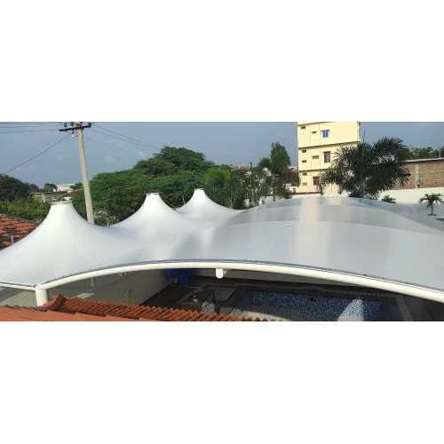 Modular Tensile Structure - Steel & PVC Panels, White Color, Sliding Windows for Natural Light & Ventilation