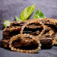 Natural Citrine Bracelet - Polished Beads, Rigid Hardness, Unisex Fashionable Accessory For Parties And Special Occasions, Available In Multiple Colors