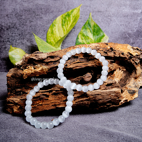 8 Mm Selenite Bracelet - Color: Different Available