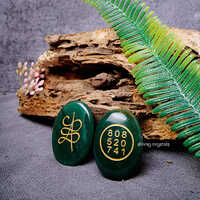 Green Jade Zibu Coin - Stone, 40x40x30 Mm, Green Color | Polished Finish, Lightweight, Different Sizes Available, Religious Symbol