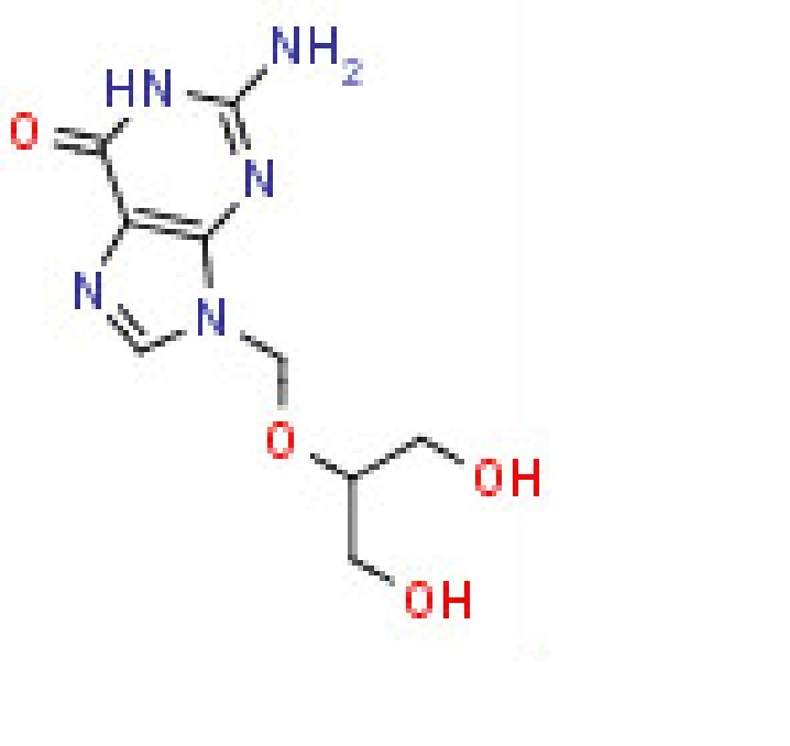 2-amino-9-{[(1,3-dihydroxypropan-2-yl)oxy]methyl}-6, 9-dihydro-1H-purin-6-one