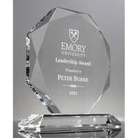 Hexagon Double Diamond Crystal Award Trophies - Color: Various Colors