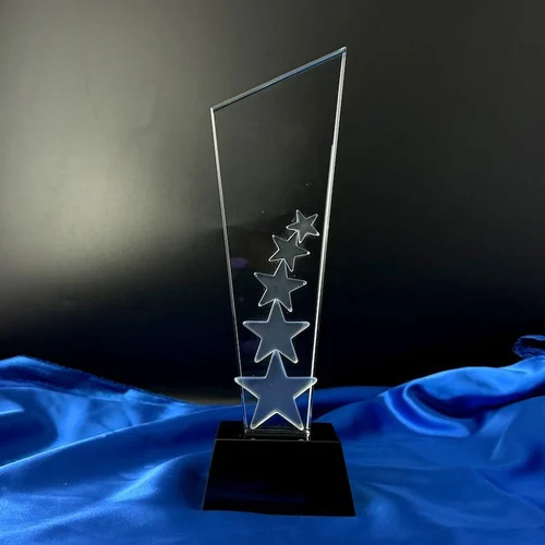 5 Star Crystal Award Trophies - Size: 6 X 10 Inch (W X H)