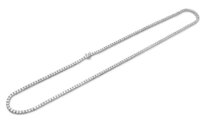 925 Sterling Silver Micro Clustered Tennis Chain VVS 5 Pointer Labgrown Diamond Link Chain