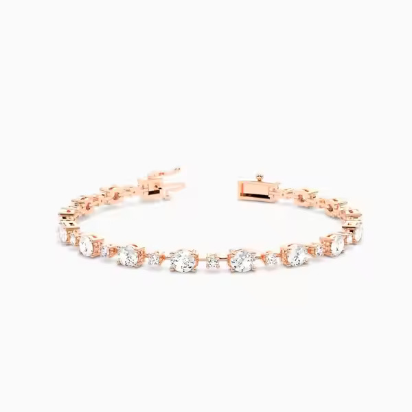 14kt Round Tennis Bracelet in Lab Grown Diamond with Vvs and Def color and clarity. Premium jewelry direct from manufacturer