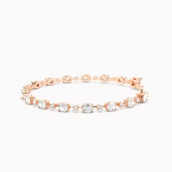 14kt Round Tennis Bracelet in Lab Grown Diamond with Vvs and Def color and clarity. Premium jewelry direct from manufacturer