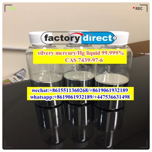 Silvery Virgin Metal Mercury Liquid 99.99% Min 34.5 Kg/Flask Rich Stock - Cas No: 7439-97-6