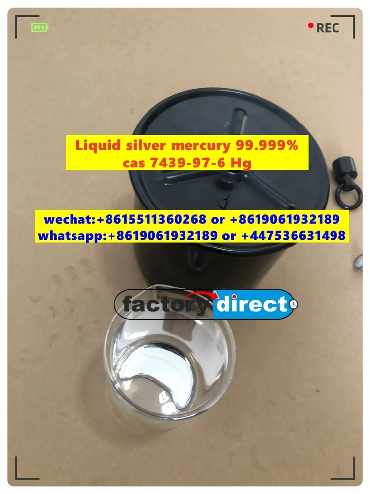 Silvery Virgin Metal Mercury Liquid 99.99% Min 34.5 Kg/flask Rich Stock - Cas No: 7439-97-6