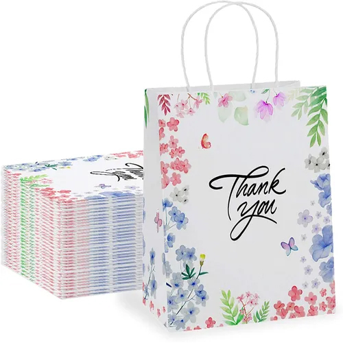 3.5Mm Printed Paper Bag - Color: White