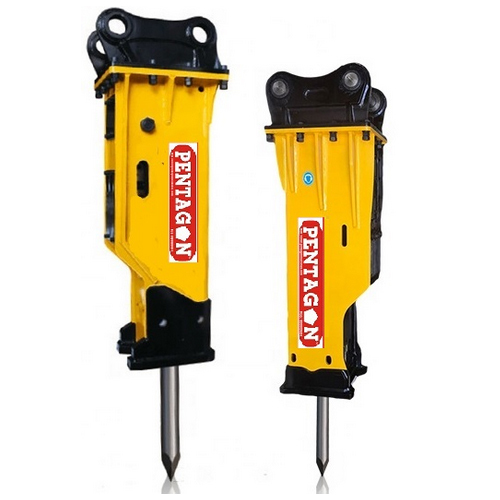 Hydraulic Rock Breaker - Color: Yellow