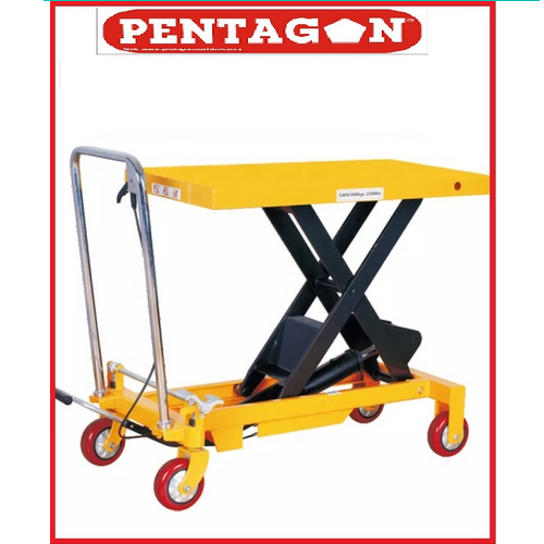 Material Handling Lift Table Truck 900 Mm - Color: Yellow And Black