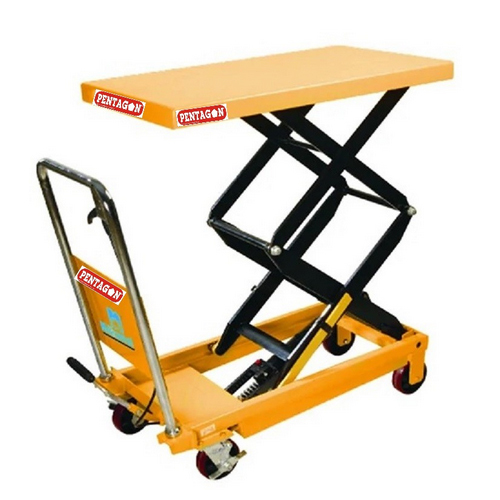 Material Handling Lift Table Truck 1300 Mm - Color: Yellow And Black