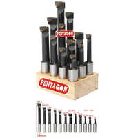 Pentagon Borning Bar Set of 9 Pcs Bar Shank Dia 12mm for 2inch Borning Head Carbide Milling Tool