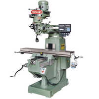 Pentagon Vertical RAM Turret Milling Machine Model  table size 1270x254 mm with R8-ISO30 spindle with two axis DRO