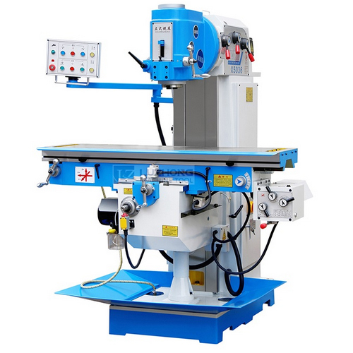 Vertical Knee Type Milling Machine With Quill Travel Model - Color: Blue