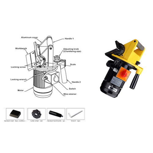 Pentagon Portable Chamfering Machine Pr-R200 - Material: Stainless Steel