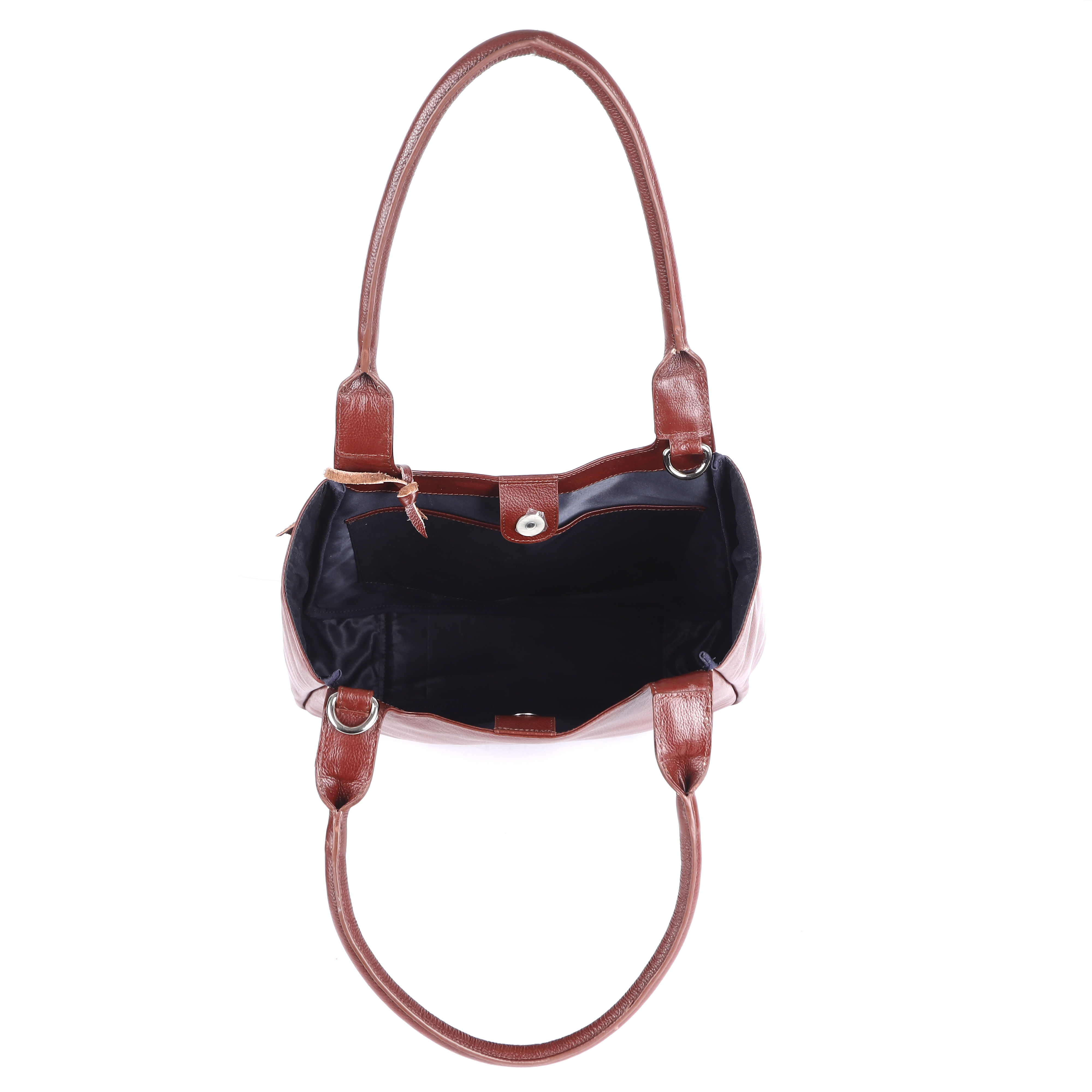 Premium Brown Leather Everyday Carry Handbag - Gender: Women