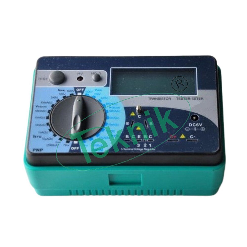 Digital Transistor Tester - 150x100x70mm, 3 Digit Lcd Display | Measures Forward Voltage, Reverse Voltage, Scr & Fet Parameters, Data Hold Function, Auto Range