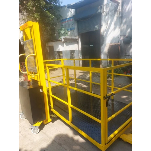 Customized Semi Electric Stacker - Lifting Capacity 2 Tonne | Durable Yellow Design, Industrial Use, Warranty Included