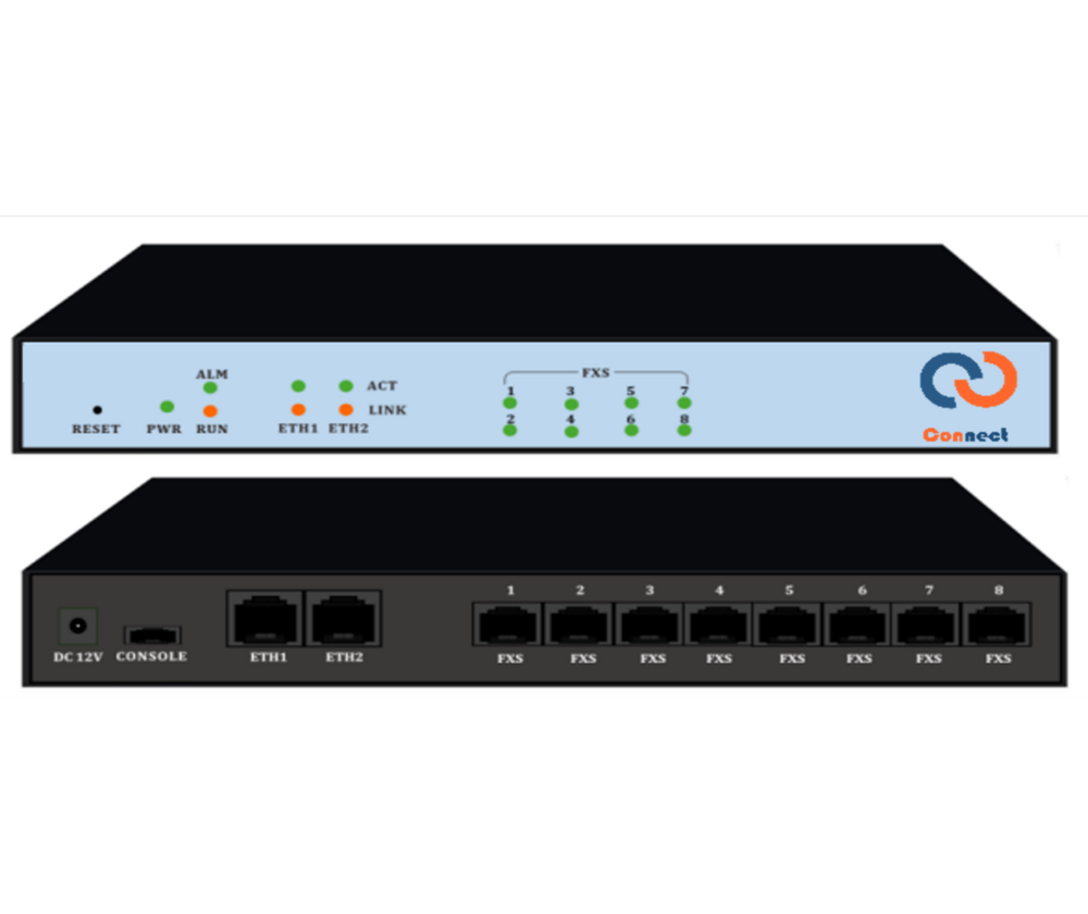 Connect UMGW 08 FXO Media Gateway/VoIP Gateway for Epabx System/IP PBX System