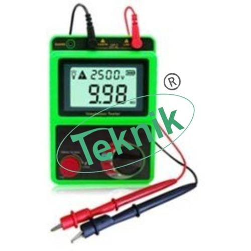 Digital Earth Tester - 3-Wire Resistance Testing, Simple One-Button Operation, Complete with Earth Rods Connection Clamp and 30m Cable