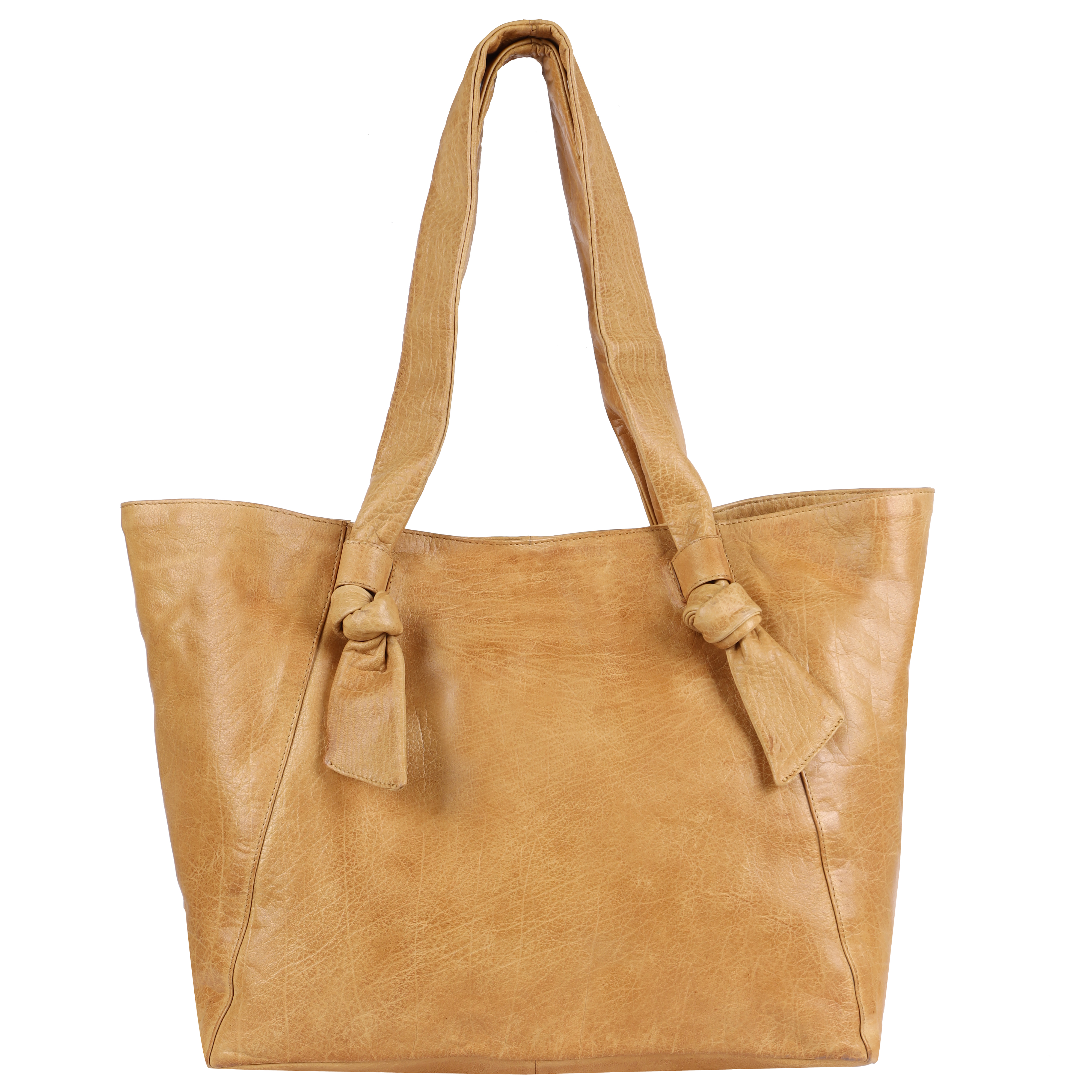 Knotted Leather Tote Bag