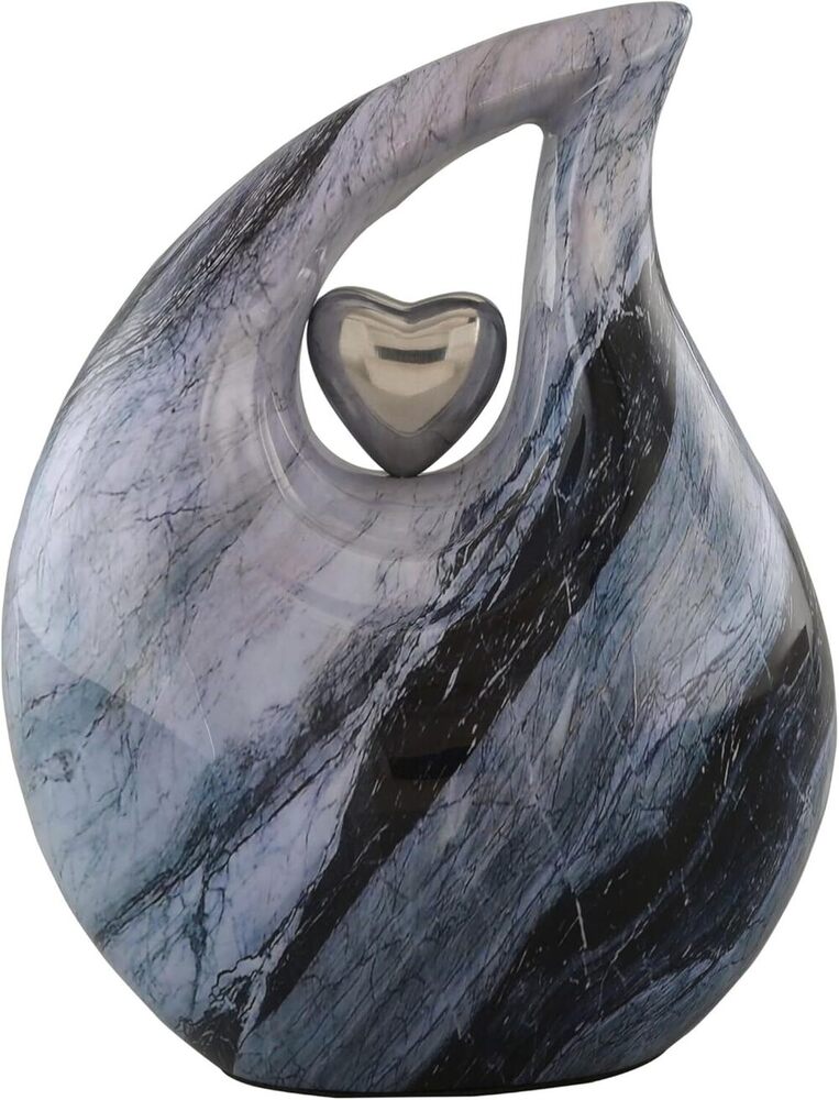 Teardrop Cremation Urn fr Adult Male & Female Ashes with Bottom Screw Lid