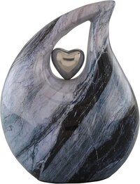 Teardrop Cremation Urn fr Adult Male & Female Ashes with Bottom Screw Lid