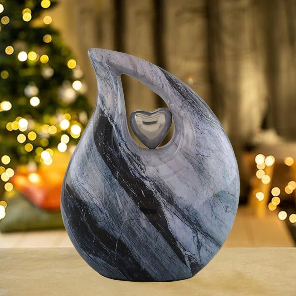 Teardrop Cremation Urn fr Adult Male & Female Ashes with Bottom Screw Lid