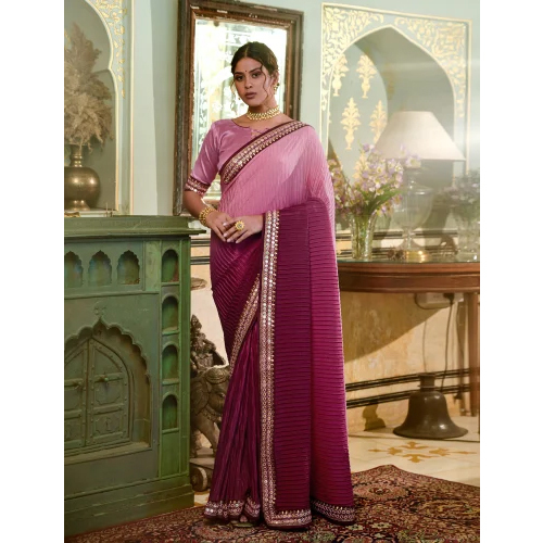 Chinon Saree - Color: Different Available