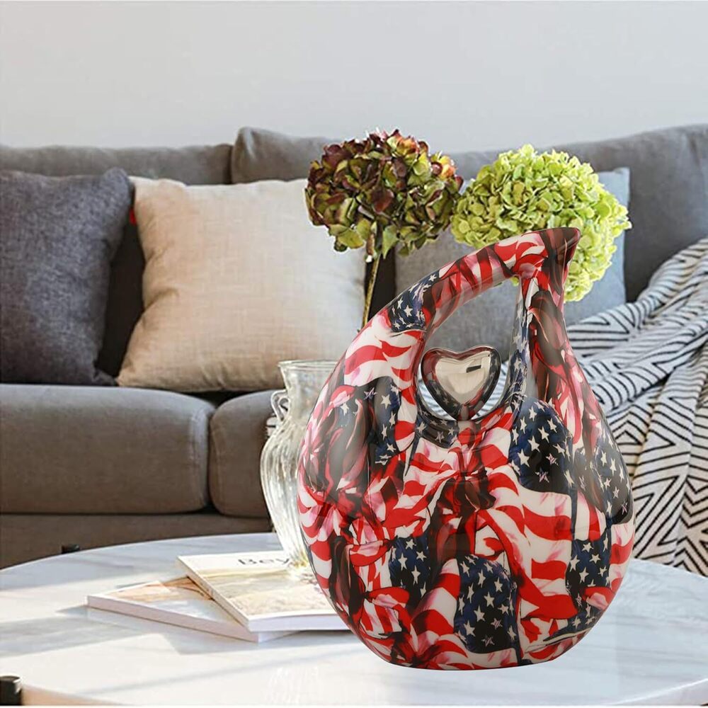 Teardrop Shaped Metal Cremation Urn for Human Ashes Decorative memorial Large Funeral Urns