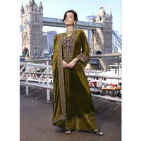 Pakistani Velvet Dupatta Suits - Color: Different Available