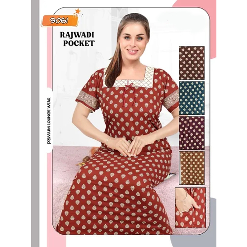 Ruchee Fashion Cotton Nighty - Color: Different Available