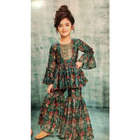 Kids Anarkali Suits - Cotton Material, Sizes S, M, L, Xl | Modern Design, Plain Pattern, Washable, Available In Multiple Colors