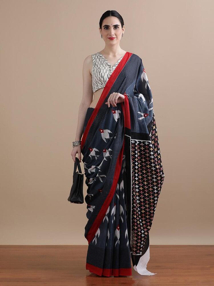 Cotton Printed Mulmul Saree