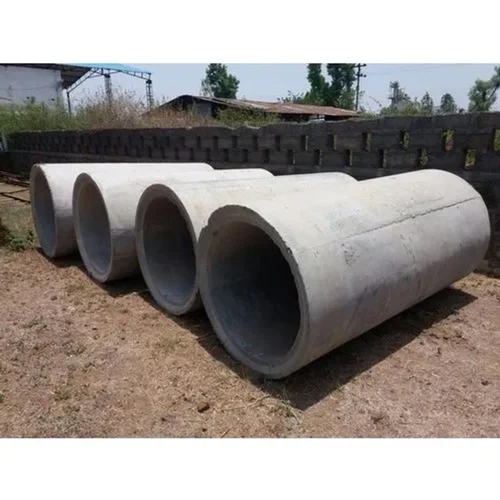 Grey Rcc Cement Pipe - Cement & Steel Reinforced, 1-5 Year Warranty | Round Shape, Powder-coated Surface Treatment, Grey Color