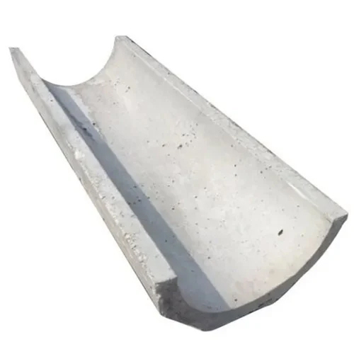 450 Mm Half Round Pipe - High-quality Cement Composition, 450 Mm Thickness, Stylish Grey Color, Durable Powder-coated Finish