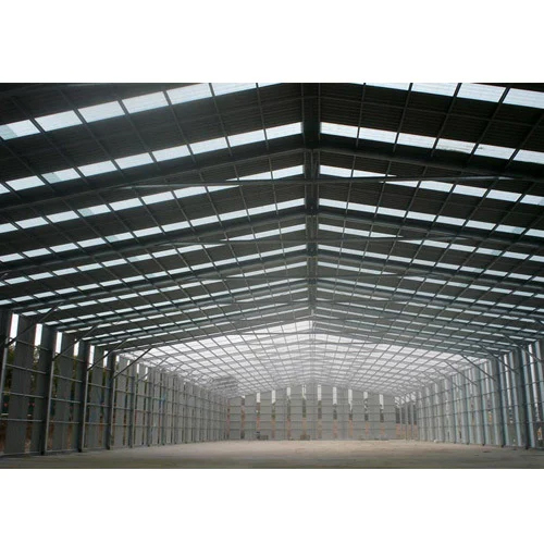 Prefabricated Shed - Steel Construction, As Per Available Dimensions, Sleek Silver Color | Versatile Storage for Warehouse & Workshop