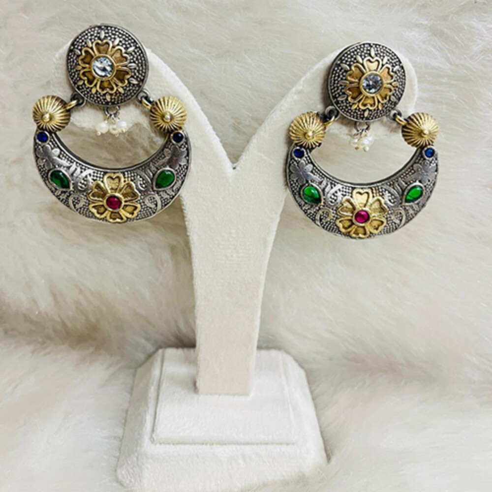 Silver Oxidised Earring - Gender: Women